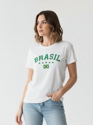 T-shirt Brasil 5 Estrelas - Divina Garota