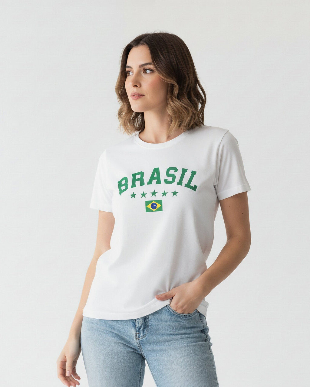 T-shirt Brasil 5 Estrelas - Divina Garota