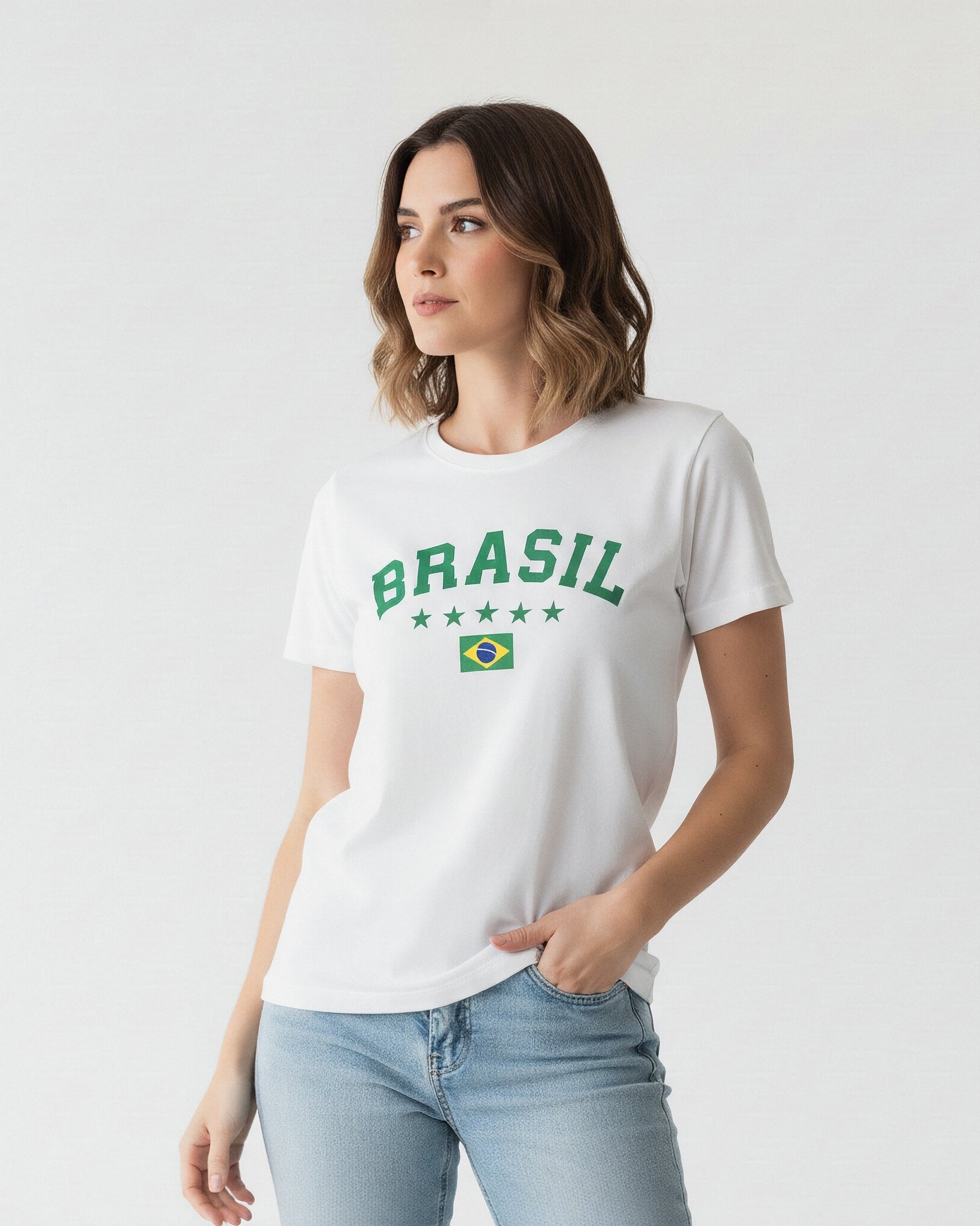T-shirt Brasil 5 Estrelas - Divina Garota