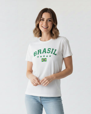 T-shirt Brasil 5 Estrelas - Divina Garota