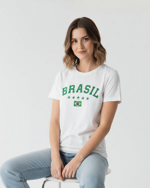 T-shirt Brasil 5 Estrelas - Divina Garota