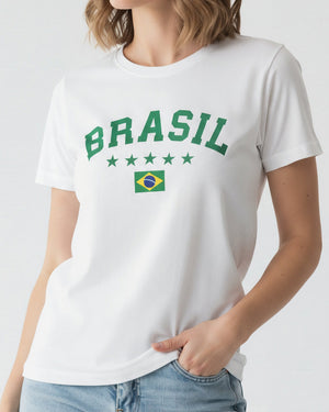 T-shirt Brasil 5 Estrelas - Divina Garota