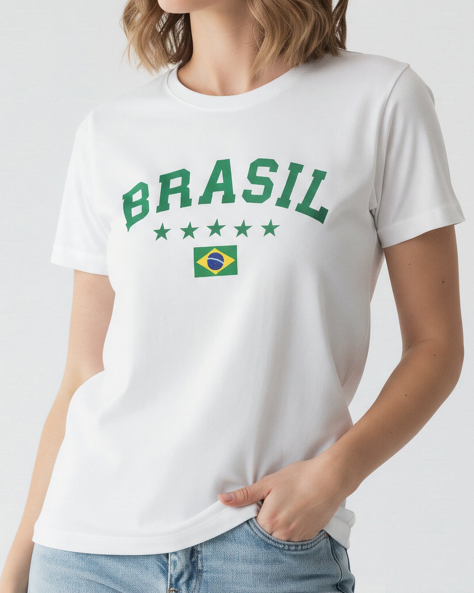 T-shirt Brasil 5 Estrelas - Divina Garota