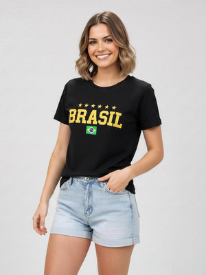 T-shirt Brasil 5 Estrelas - Divina Garota