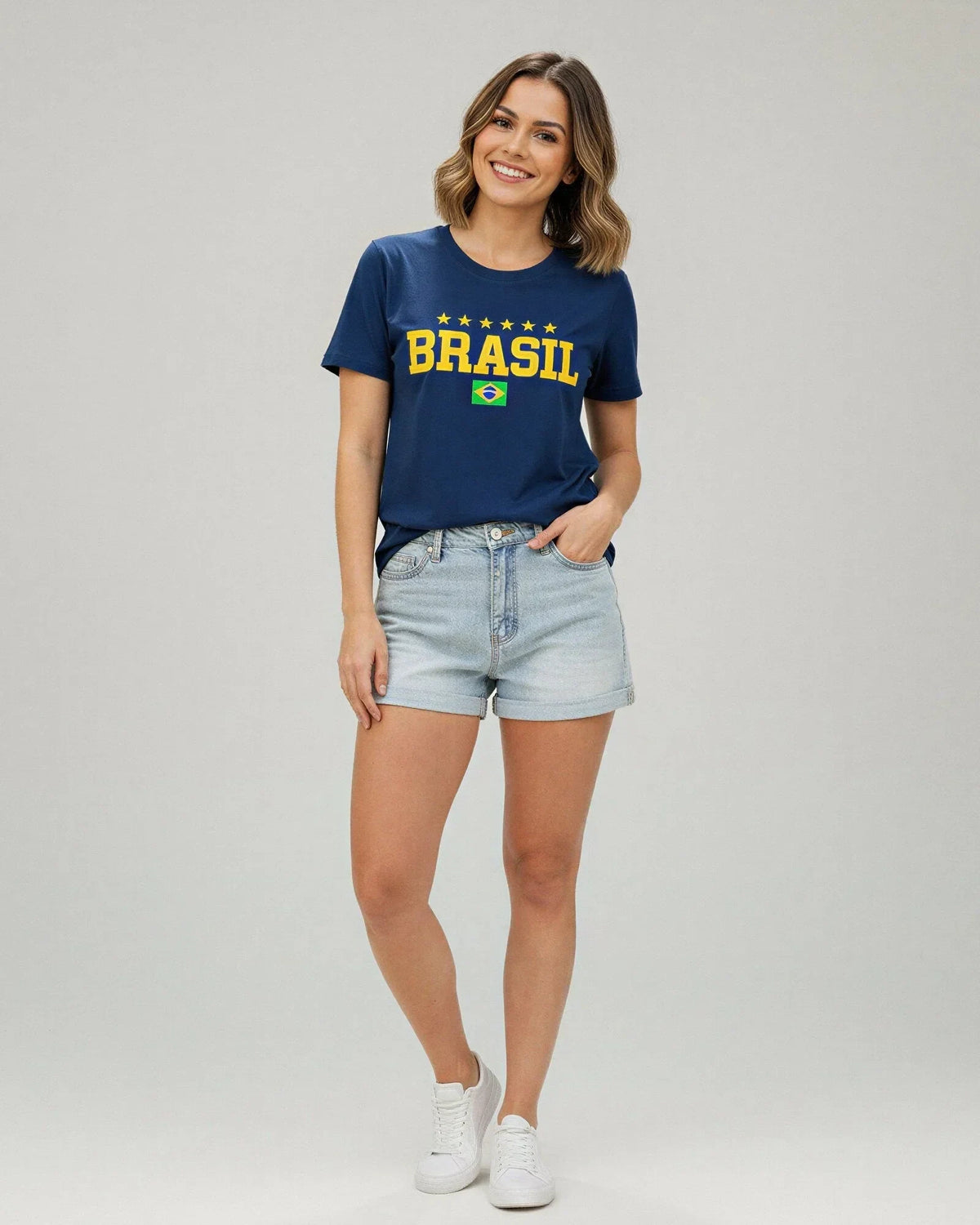 T-shirt Brasil 5 Estrelas - Divina Garota