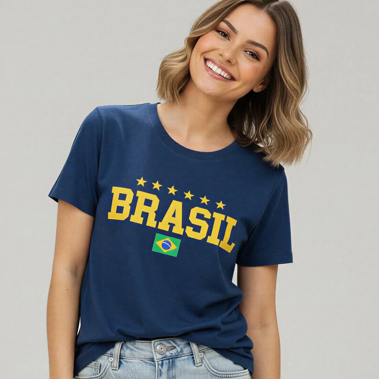 T-shirt Brasil 5 Estrelas - Divina Garota