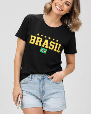 T-shirt Brasil 5 Estrelas - Divina Garota