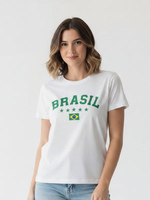 T-shirt Brasil 5 Estrelas - Divina Garota