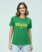 T-shirt Brasil 5 Estrelas - Verde - Divina Garota
