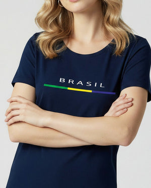 T-Shirt Brasil Line - Divina Garota