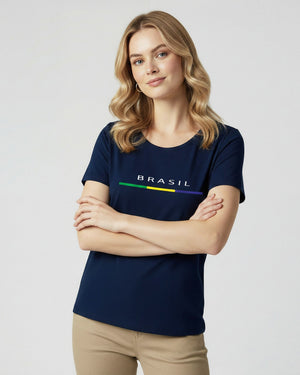 T-Shirt Brasil Line - Divina Garota