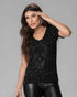 T-Shirt Caveira Poá Strass
