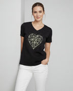 T-Shirt Coração Geométrico - Divina Garota