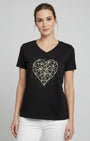 T-Shirt Coração Geométrico - Divina Garota