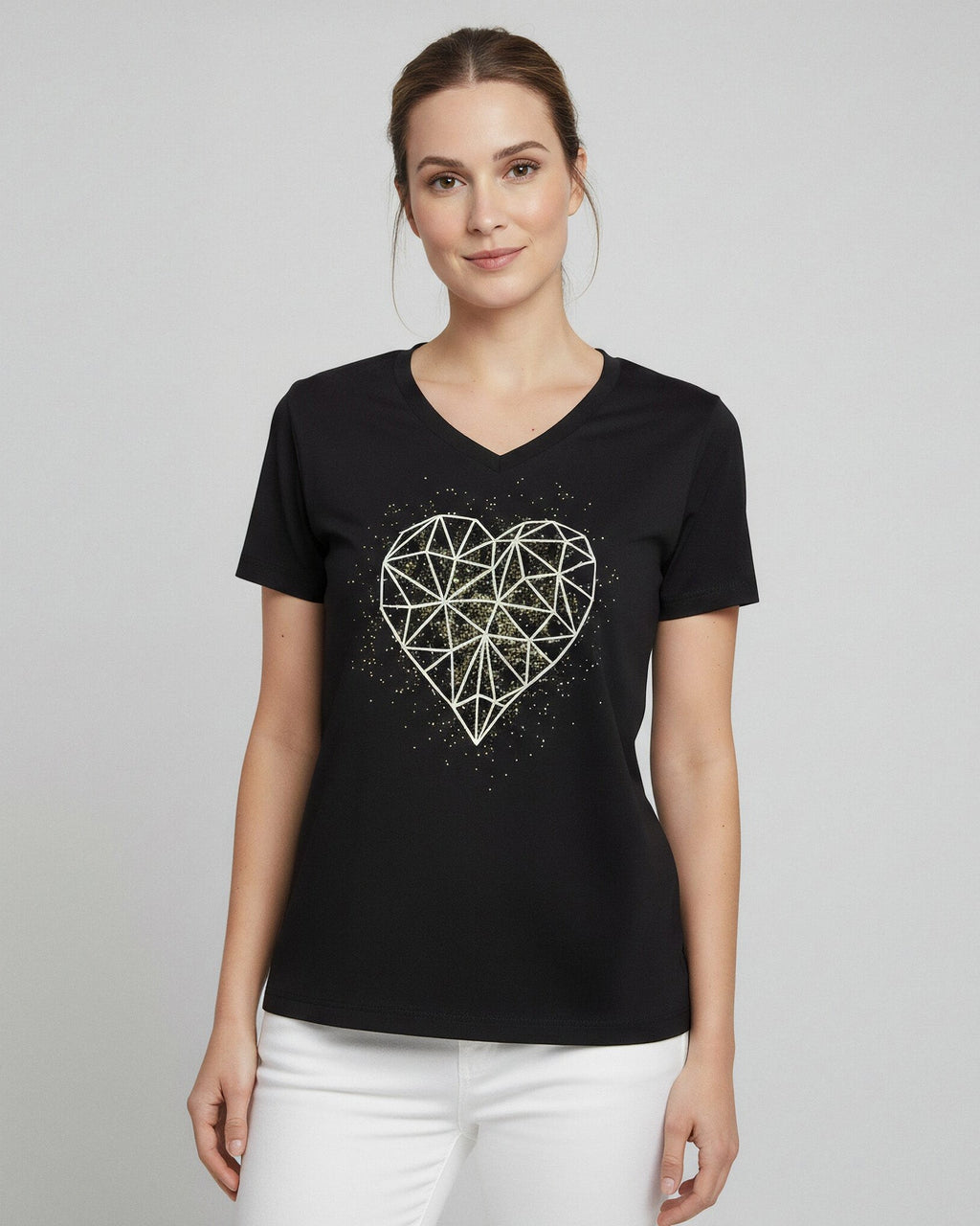 T-Shirt Coração Geométrico - Divina Garota