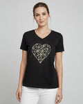 T-Shirt Coração Geométrico - Divina Garota
