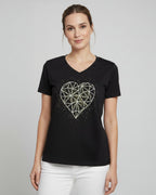 T-Shirt Coração Geométrico - Divina Garota