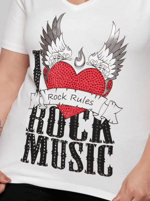 T-shirt Coração Rock - Divina Garota
