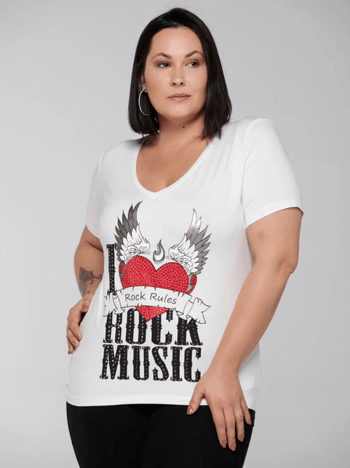 T-shirt Coração Rock - Divina Garota