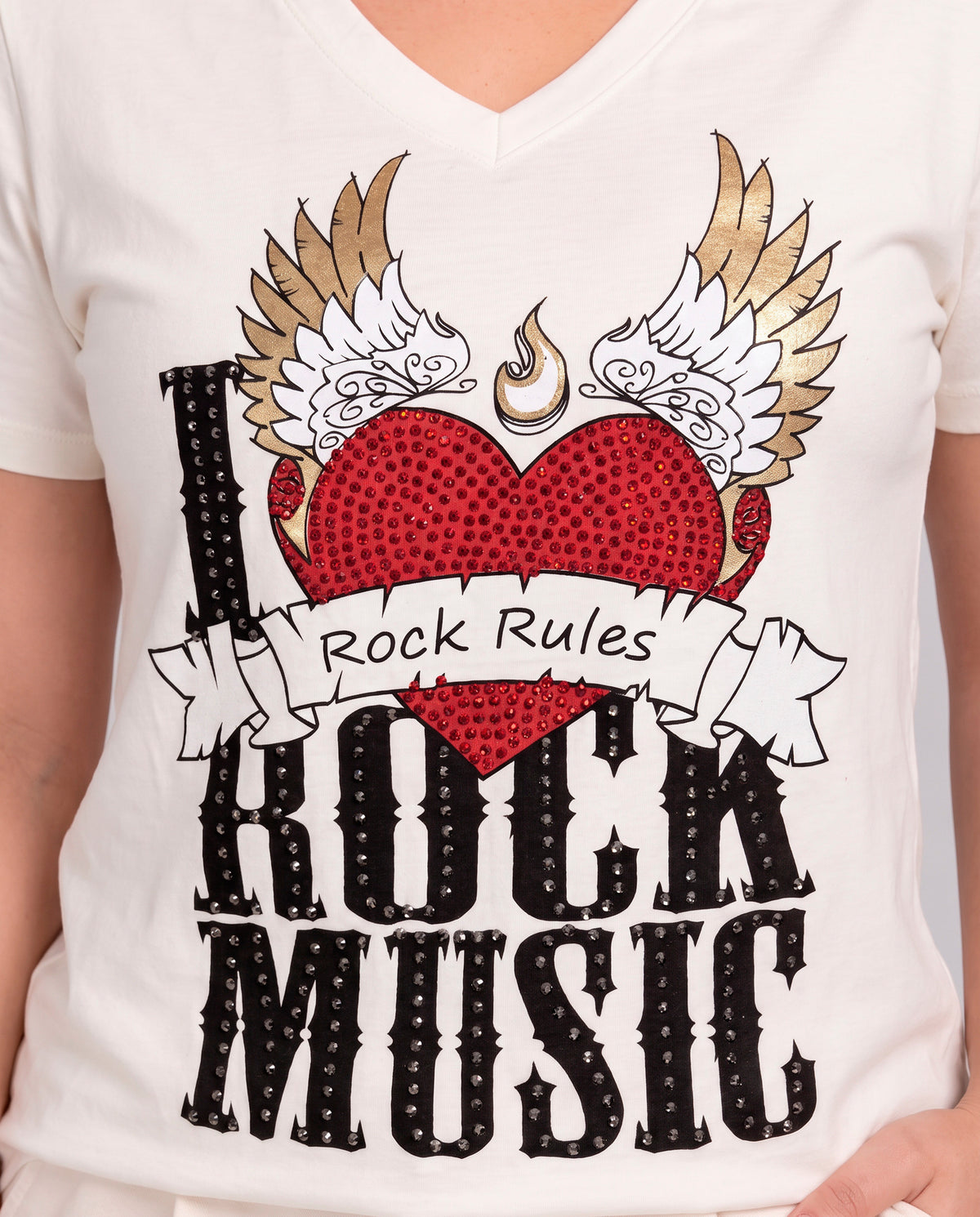 T-shirt Coração Rock