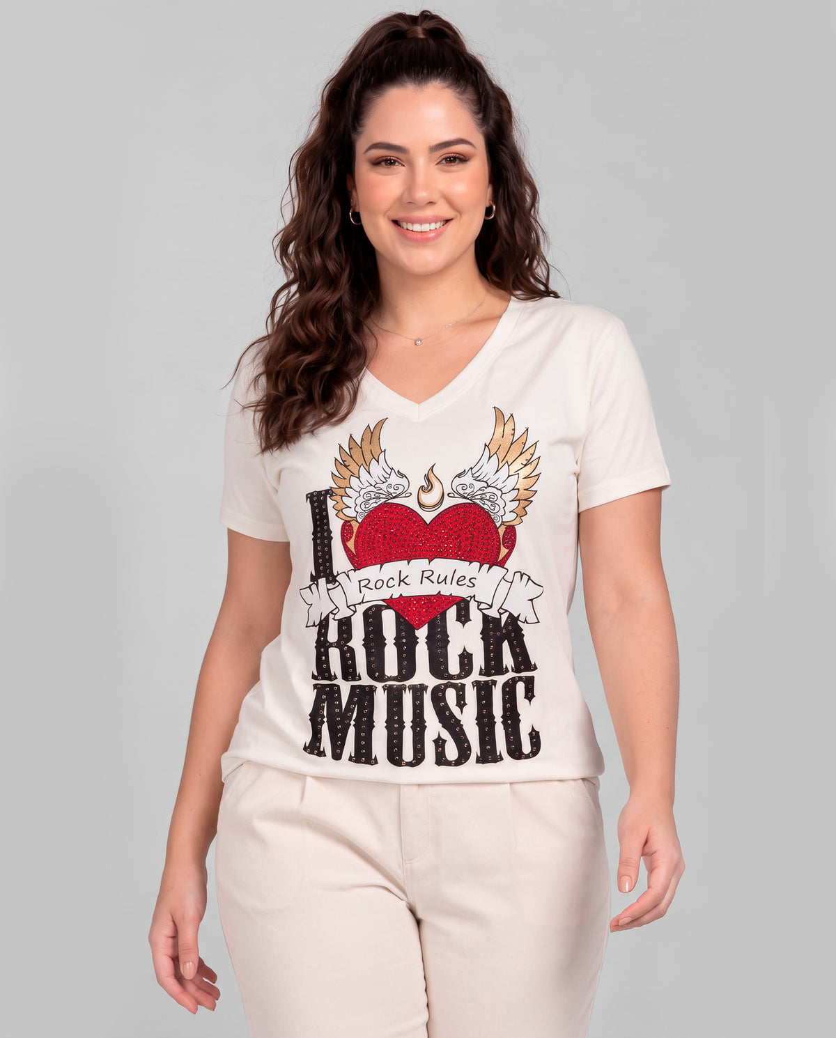 T-shirt Coração Rock