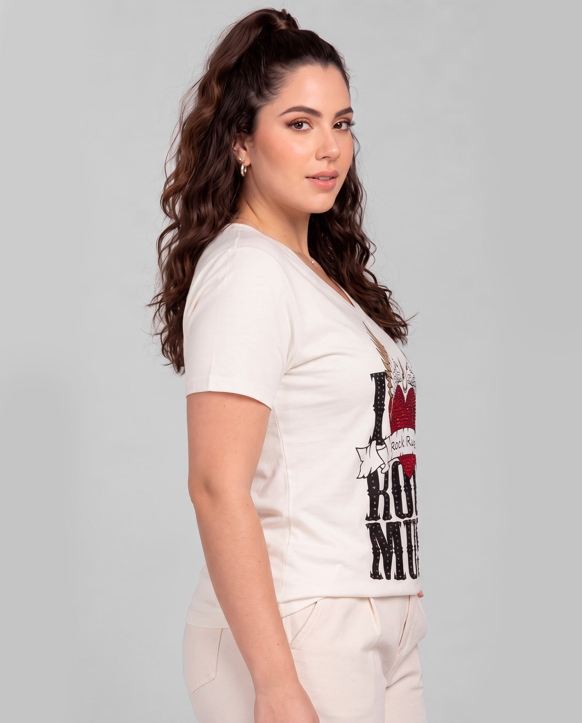T-shirt Coração Rock