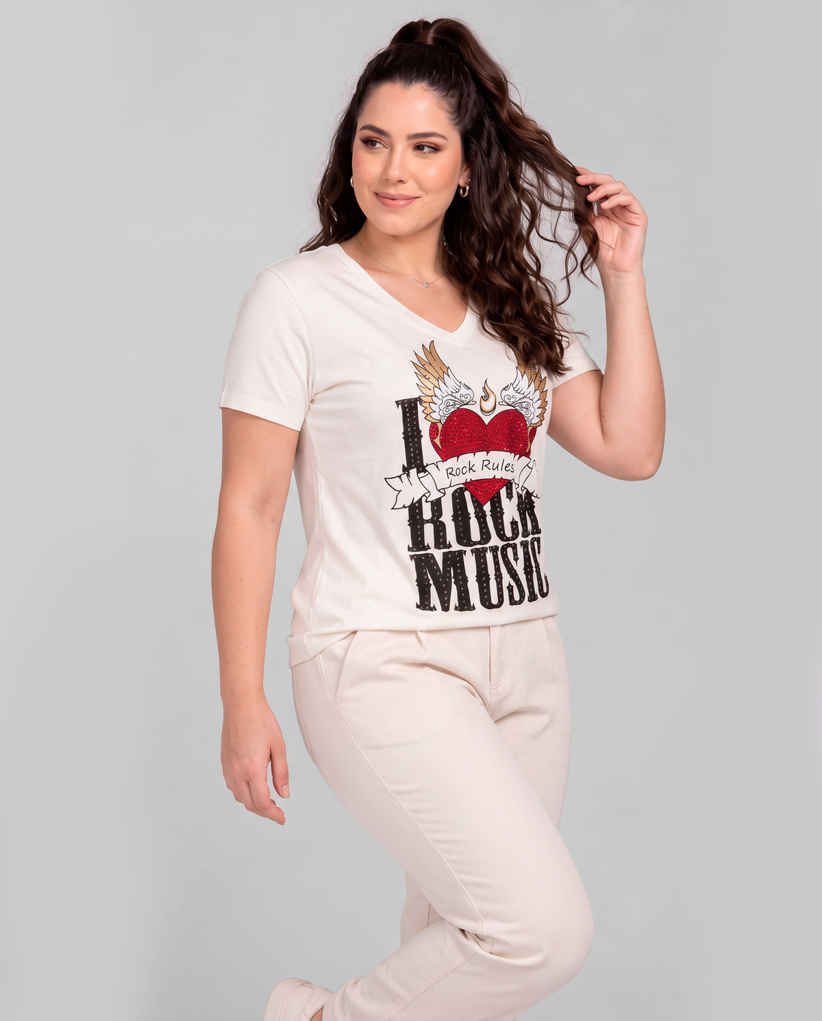 T-shirt Coração Rock