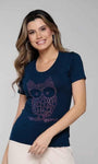 T-shirt Coruja Strass