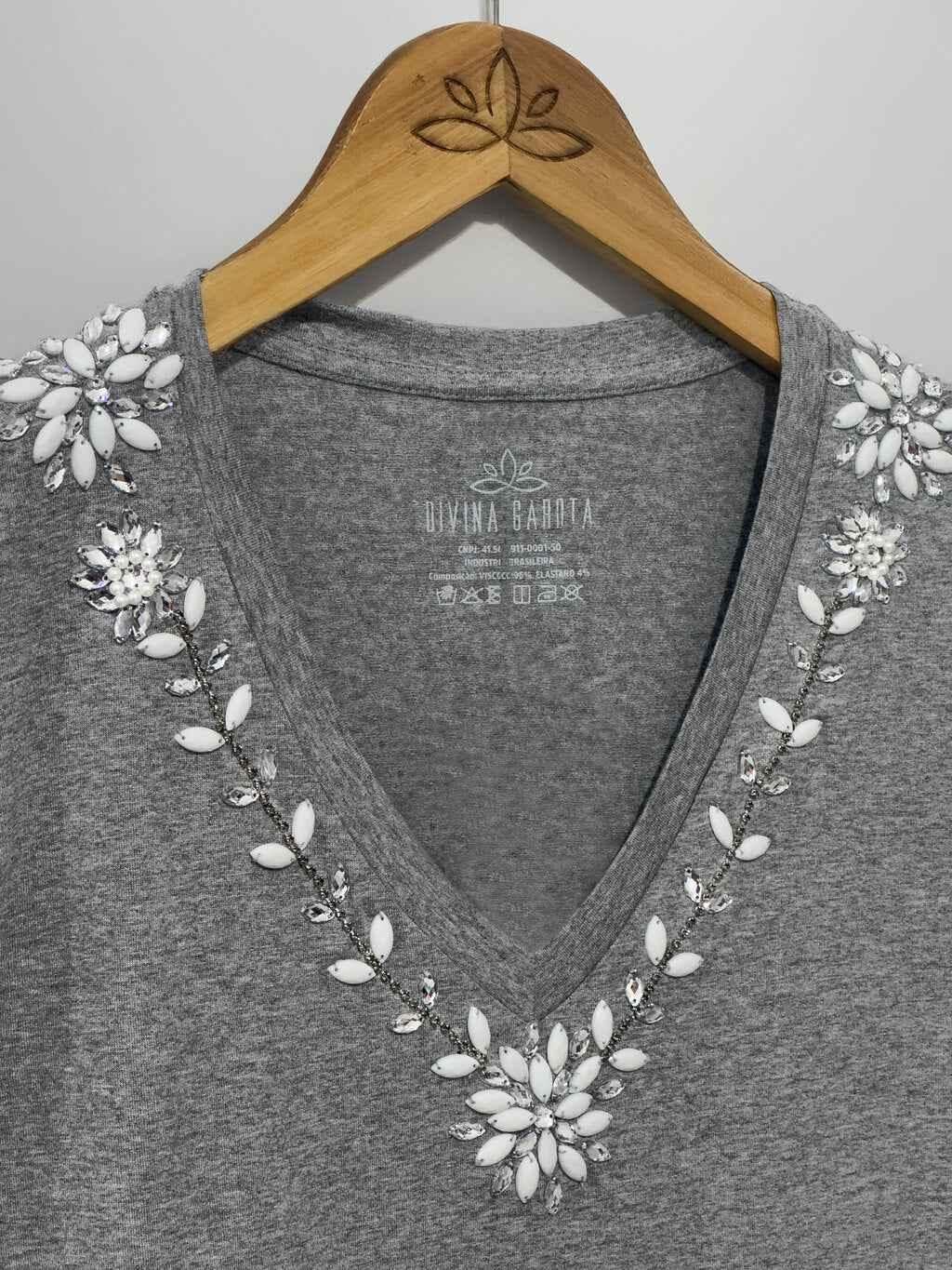 T-shirt Diamond Bordada