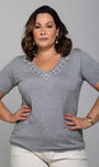 T-shirt Diamond Bordada