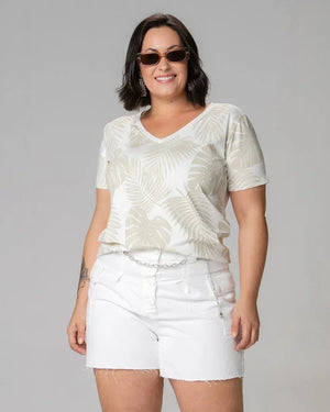 T-shirt Estampa Tropical - Divina Garota