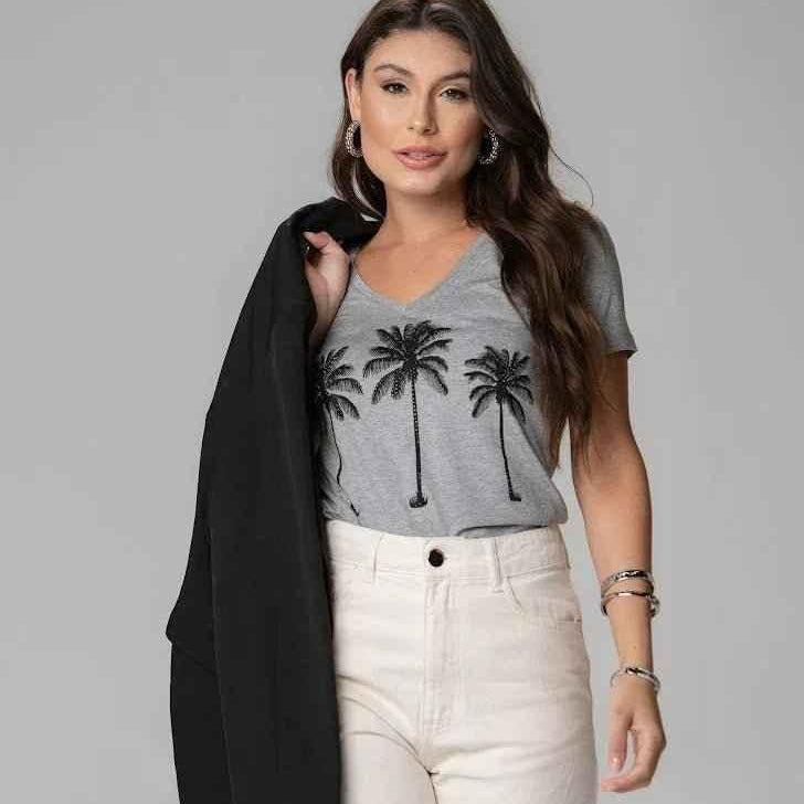 T-shirt Estampada Coqueiros