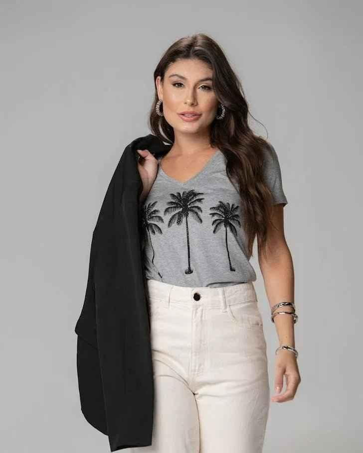 T-shirt Estampada Coqueiros