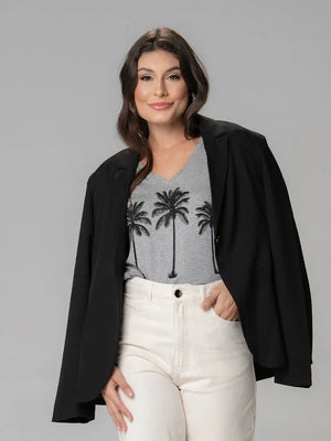 T-shirt Estampada Coqueiros - Divina Garota
