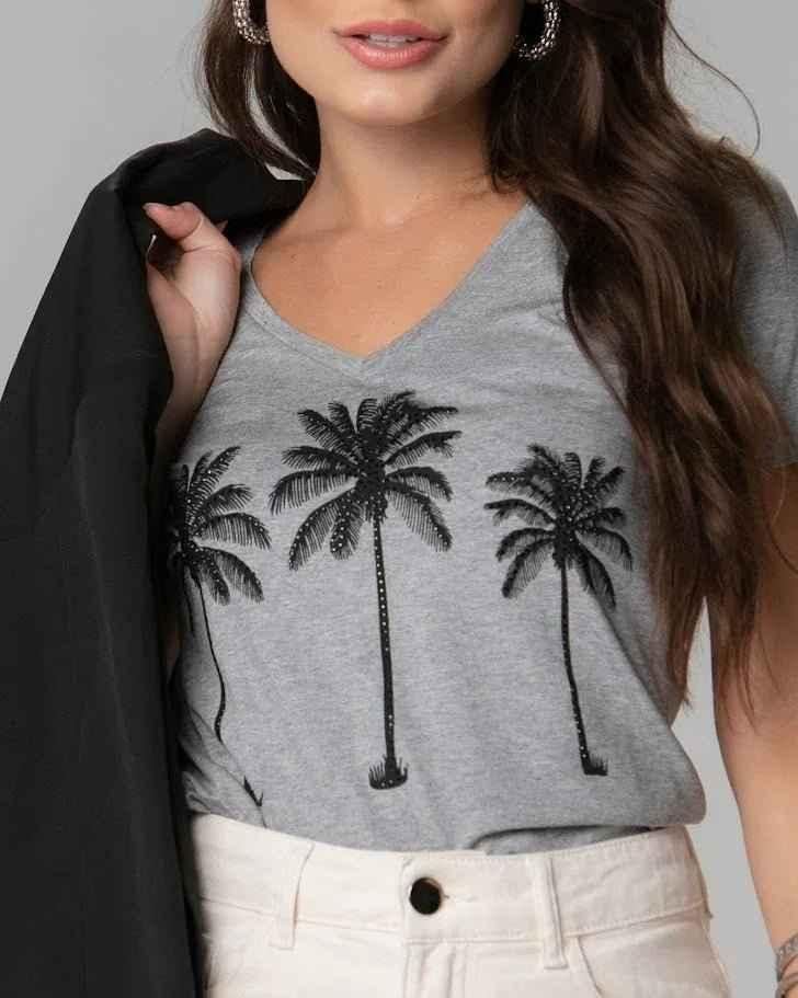 T-shirt Estampada Coqueiros