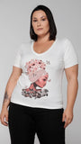 T-shirt Floral Hair - Divina Garota