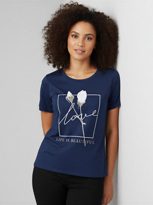 T-Shirt Floral Love - Divina Garota