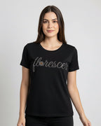 T-Shirt Florescer em Strass - Divina Garota