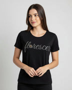 T-Shirt Florescer em Strass - Divina Garota