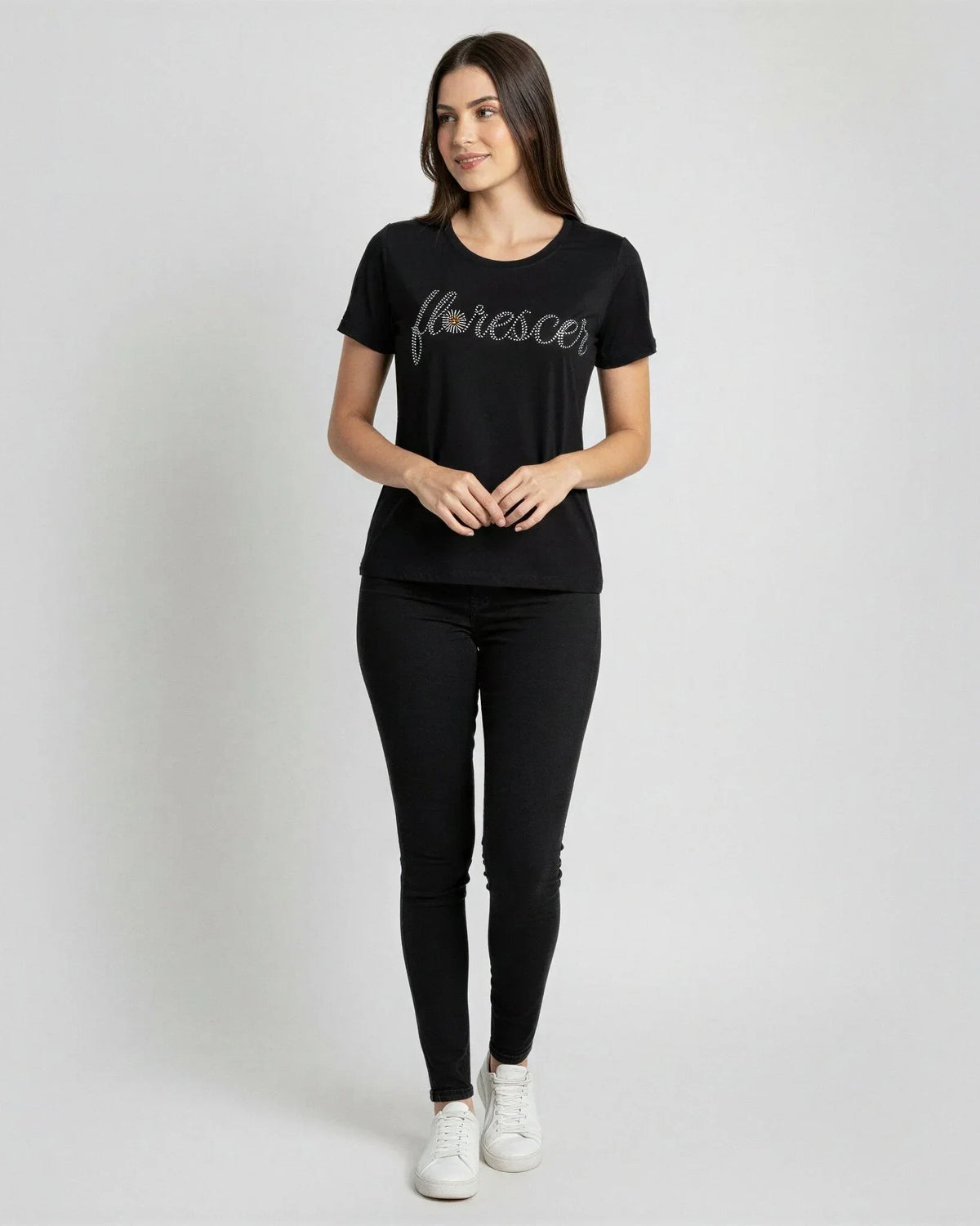 T-Shirt Florescer em Strass - Divina Garota