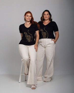 T-shirt Gato Tigrado - Divina Garota