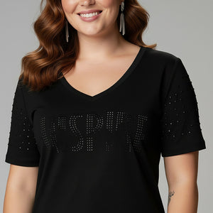 T-Shirt Inspire Strass - Divina Garota