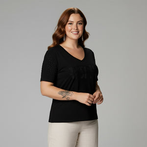 T-Shirt Inspire Strass - Divina Garota