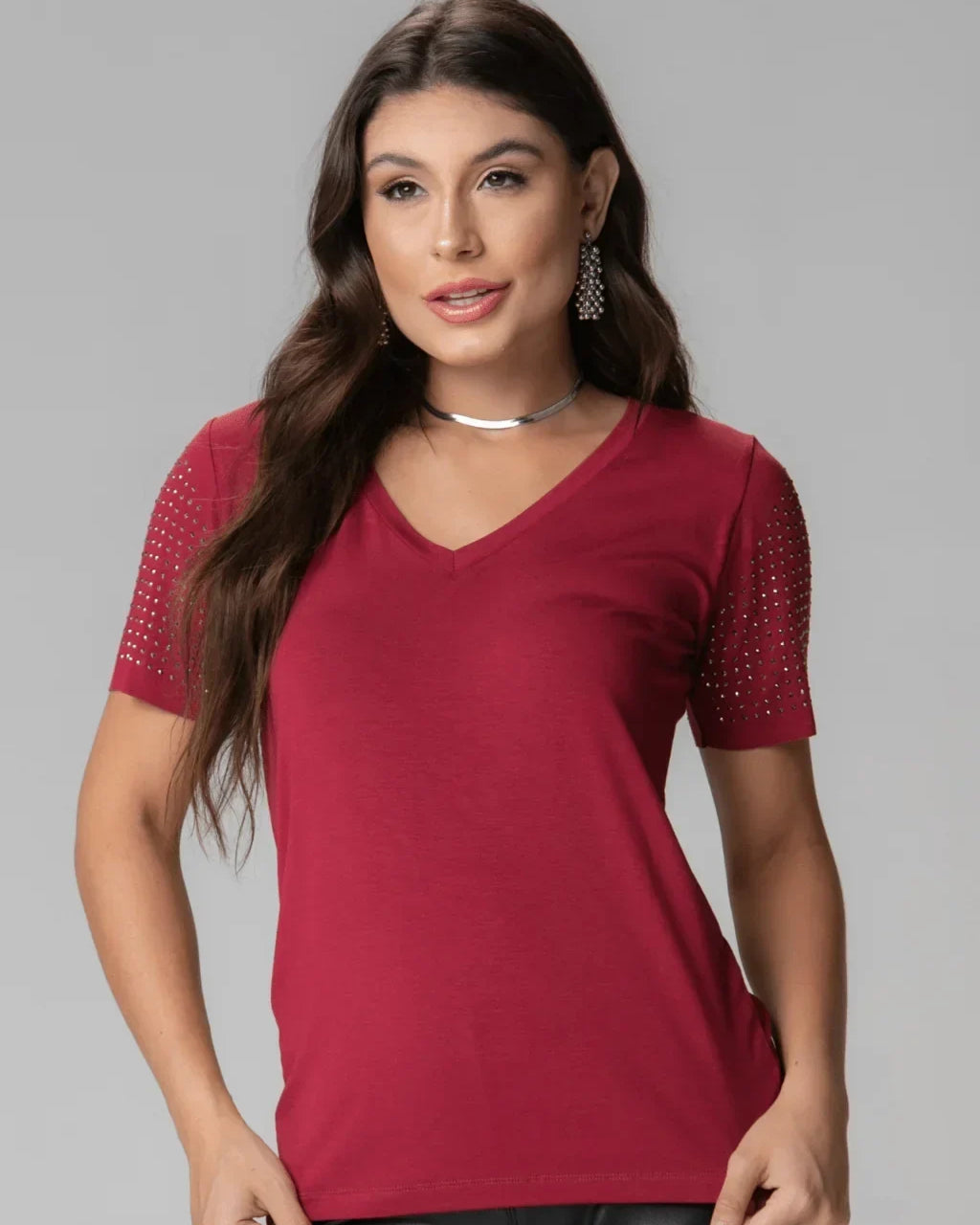 T-shirt Manga Brilhante - Divina Garota