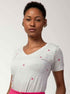 T-shirt Mini Borboletas Bordada