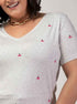 T-shirt Mini Borboletas Bordada