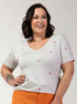 T-shirt Mini Borboletas Bordada