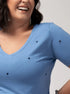 T-shirt Mini Corações Bordado - Divina Garota