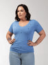 T-shirt Mini Corações Bordado - Divina Garota