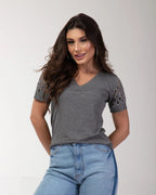 T-shirt Mosaico Strass - Divina Garota